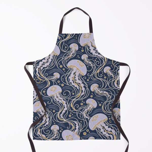 Item preview, Moon Jellyfish Art Nouveau Seamless Pattern | Ocean Jellyfish Art Repeat designed and sold by StickyGuys.