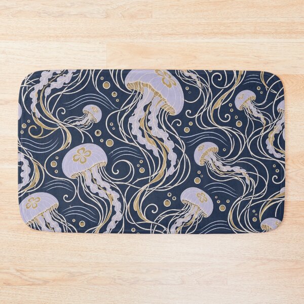 Item preview, Moon Jellyfish Art Nouveau Seamless Pattern | Ocean Jellyfish Art Repeat designed and sold by StickyGuys.