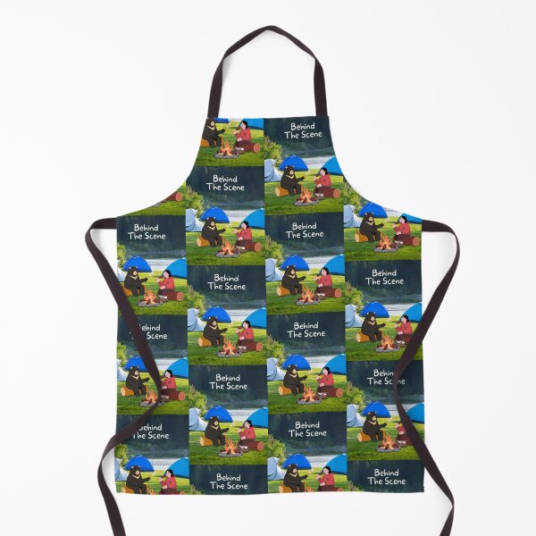 Item preview, Cute Bear Camping Behind The Scene Nature Artwork designed and sold by DOVE Creative Studios.