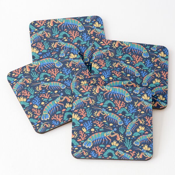 Item preview, Mantis Shrimp Seamless Pattern | Peacock Mantis Shrimp Ocean Repeat designed and sold by StickyGuys.