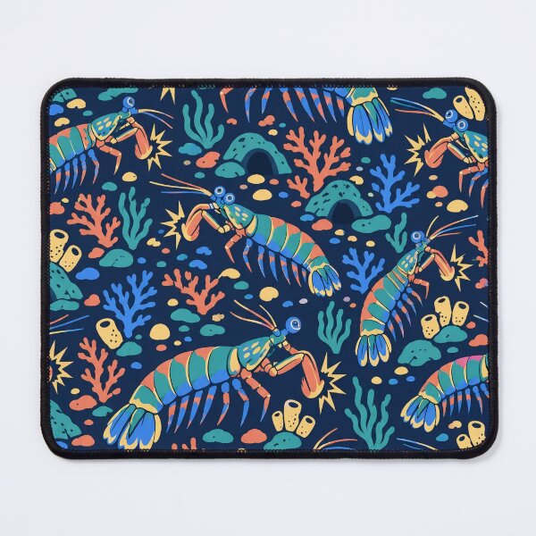 Item preview, Mantis Shrimp Seamless Pattern | Peacock Mantis Shrimp Ocean Repeat designed and sold by StickyGuys.