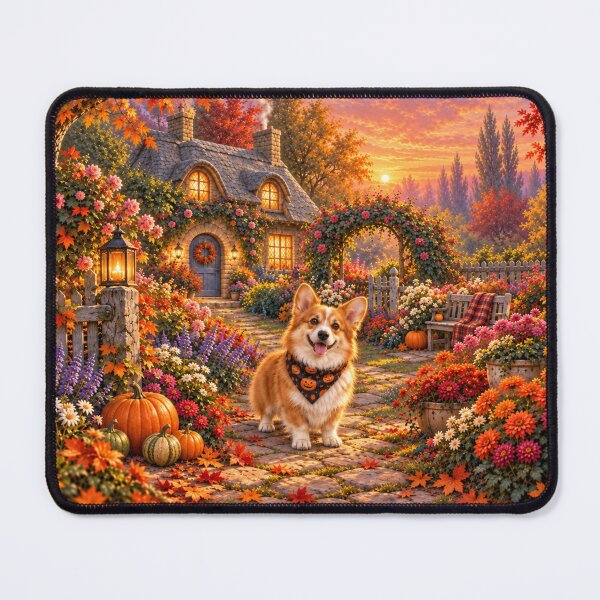 Item preview, Corgi in the flower garden designed and sold by _ARLUNA_.