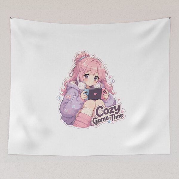 Item preview, Kawaii Cozy Anime Gamer Girl designed and sold by Animepopstudio.
