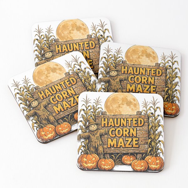 Item preview, Haunted Corn Maze Shirt — Retro Halloween Attraction Tee designed and sold by unthinkabletees.