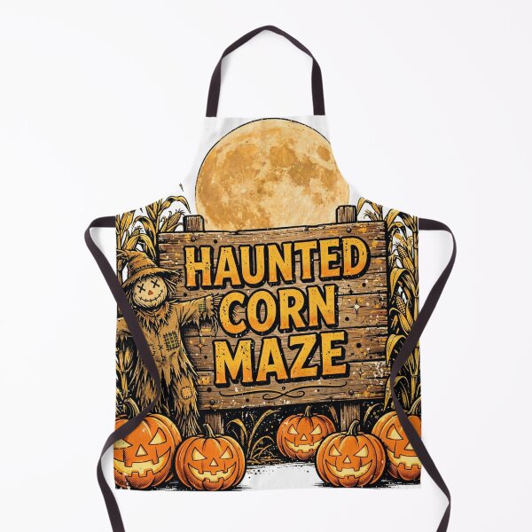 Item preview, Haunted Corn Maze Shirt — Retro Halloween Attraction Tee designed and sold by unthinkabletees.
