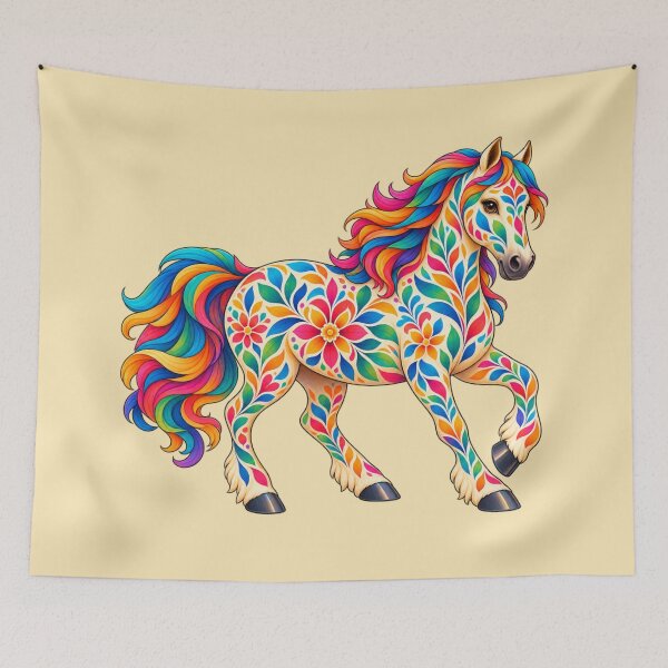 Item preview, Kaleido Floral Mandala Horse designed and sold by Myra365Art.