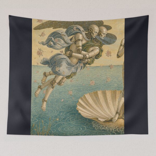 Item preview, The Birth of Venus Left Panel Cyber Renaissance Art Print designed and sold by DMarquiseArt.