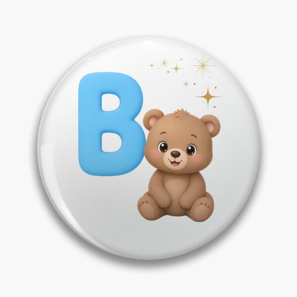 Item preview, Cute Cartoon Letter B, Bear – Kids Alphabet Design designed and sold by allgrabs.