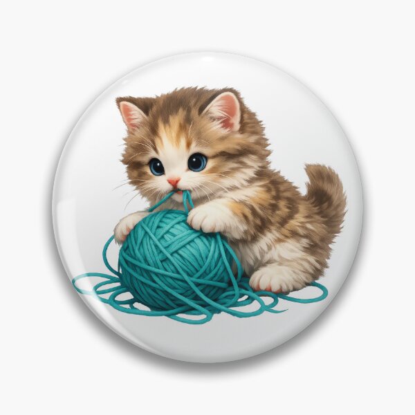 Item preview, Adorable Kitty Playing with Yarn designed and sold by susiecc.