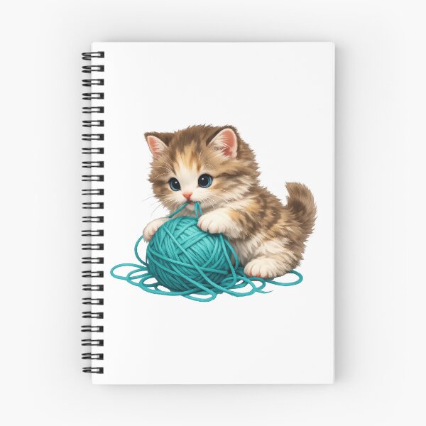 Item preview, Adorable Kitty Playing with Yarn designed and sold by susiecc.