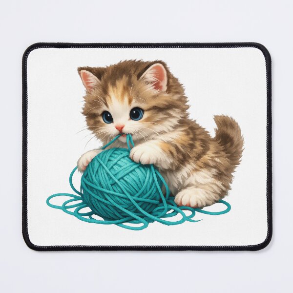 Item preview, Adorable Kitty Playing with Yarn designed and sold by susiecc.