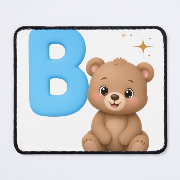 Item preview, Cute Cartoon Letter B, Bear – Kids Alphabet Design designed and sold by allgrabs.