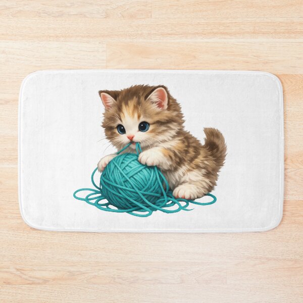 Item preview, Adorable Kitty Playing with Yarn designed and sold by susiecc.
