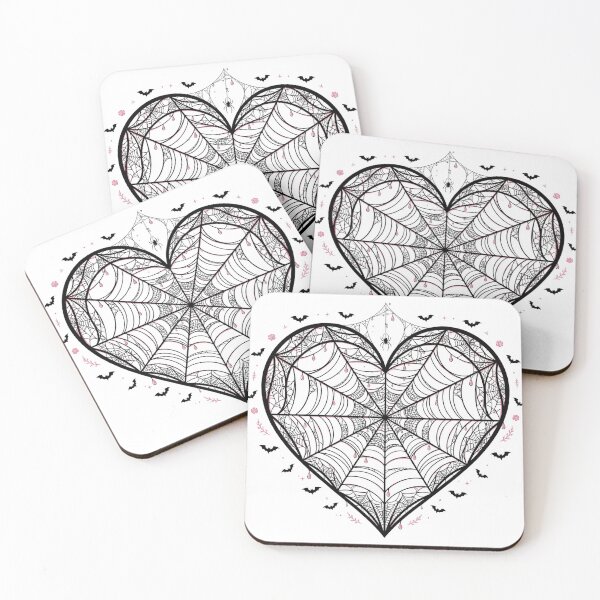 Item preview, Spiderweb Heart Shirt — Gothic Halloween Tee designed and sold by unthinkabletees.