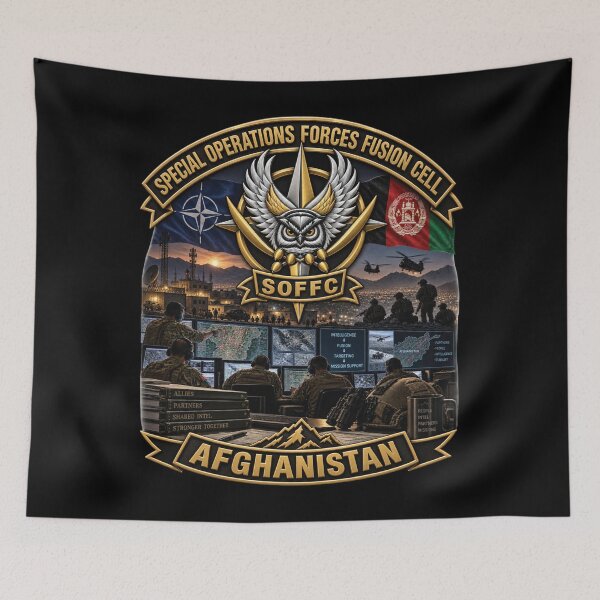 Item preview, Special Operations Forces - Fusion Cell - SOFFC - Banners - Afghanistan - with Scene - 3D - Enhanced designed and sold by Military Insignia Products.