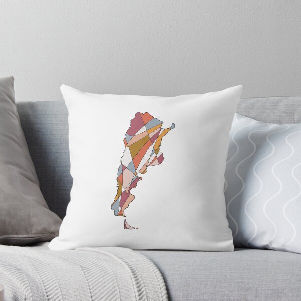 Item preview, Beige & Blue Shard Argentina Map - Colourful Provinces Line Art designed and sold by iampaulmorris.