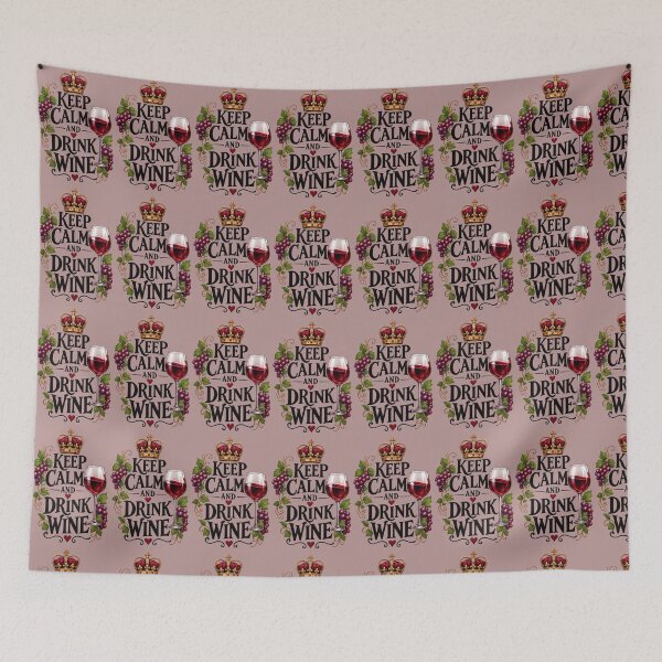 Item preview, Keep Calm and Drink Wine designed and sold by AnnaW1996.