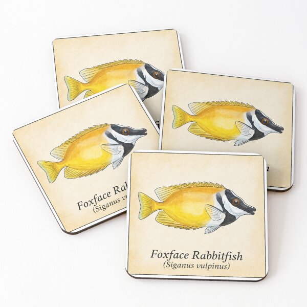 Item preview, Foxface Rabbitfish Vintage Naturalist Illustration designed and sold by KenworksDigital.