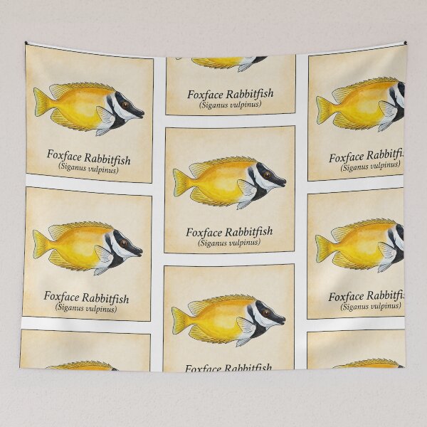 Item preview, Foxface Rabbitfish Vintage Naturalist Illustration designed and sold by KenworksDigital.