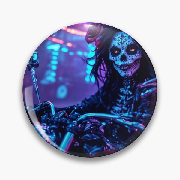 Artikelvorschau, Zuckerschädel-Zombie-Bikerin entworfen und verkauft von TheDarkWardrobe.