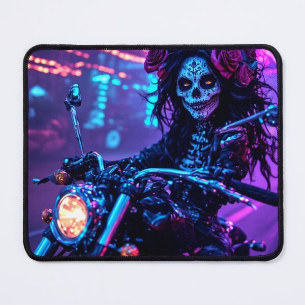 Item preview, Sugar Skull Zombie Biker Lady designed and sold by TheDarkWardrobe.