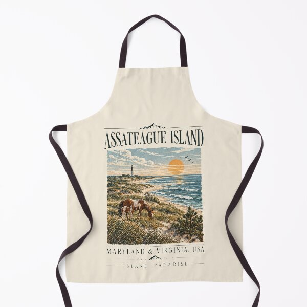 Item preview, Assateague Island, Maryland & Virginia, USA [Vintage Illustration] designed and sold by elektronen.