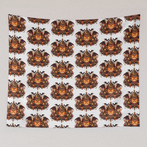 Item preview, Gothic Pumpkin Crest – Halloween Moon, Bats and Roses designed and sold by Clothes With Smiling Animals Walt Gral.