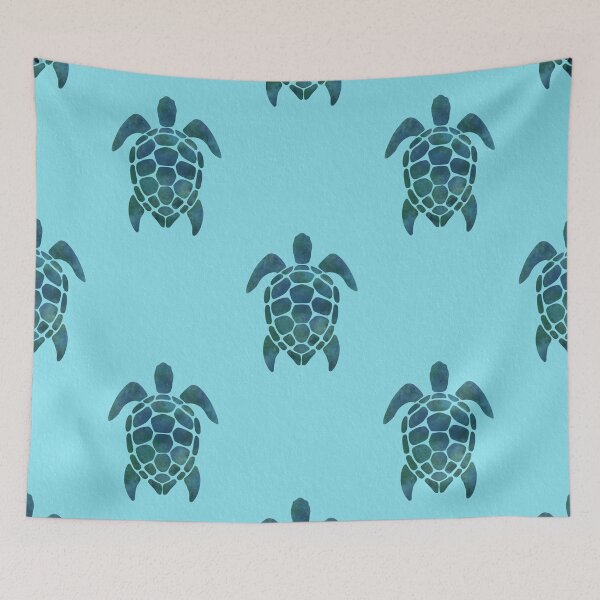 Item preview, Turtles pattern light blue designed and sold by Ana Gorozpe.
