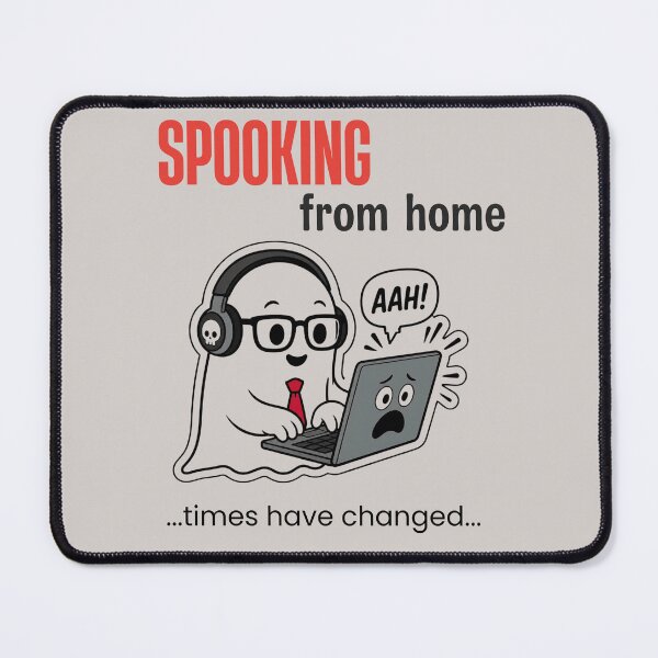 Item preview, Spooking From Home Cute Ghost Remote Worker designed and sold by ChicDesk.