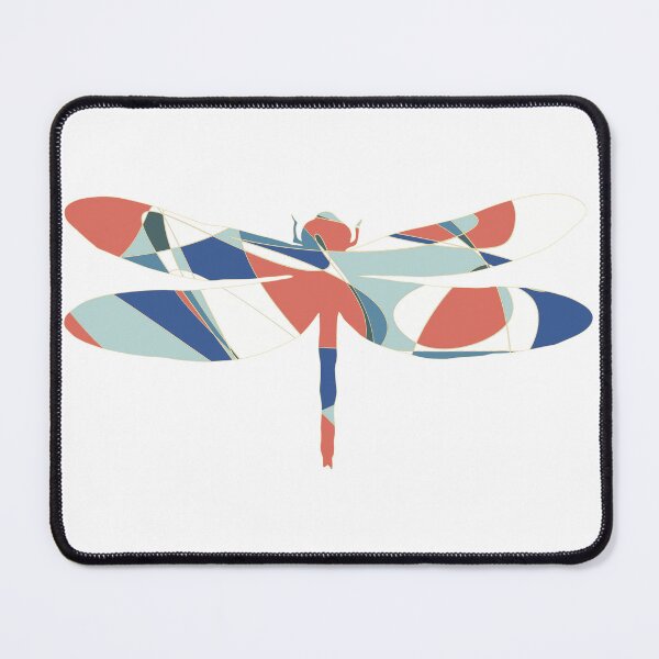 Item preview, Blue & Red Dragonfly No. 6 - Minimalist Insect Line Art designed and sold by iampaulmorris.