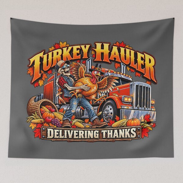 Item preview, Thanksgiving Skeleton Trucker - Turkey Hauler designed and sold by NomadForge.