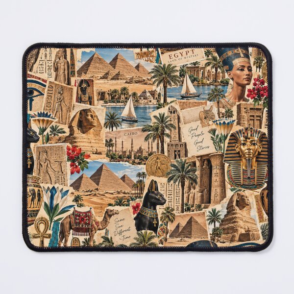 Item preview, Egypt Travel Collage – Ancient Wonders, Nile & Vintage Travel Art designed and sold by MetaModel Editions.