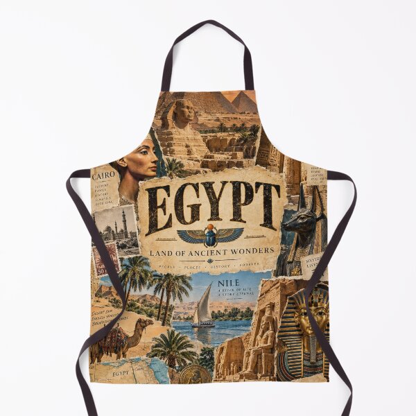 Item preview, Egypt Travel Collage – Ancient Wonders, Nile & Vintage Travel Art designed and sold by MetaModel Editions.