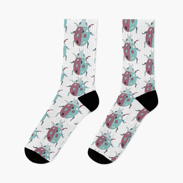 Item preview, Aqua & Pink Ladybird - Geometric Cute Insect Art designed and sold by iampaulmorris.