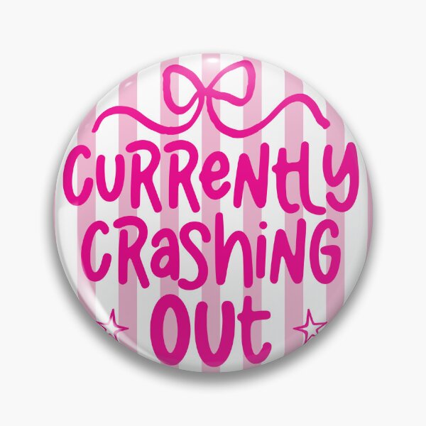 Item preview, Currently Crashing Out Funny Burnout Quote designed and sold by LASTIQUE-dd.