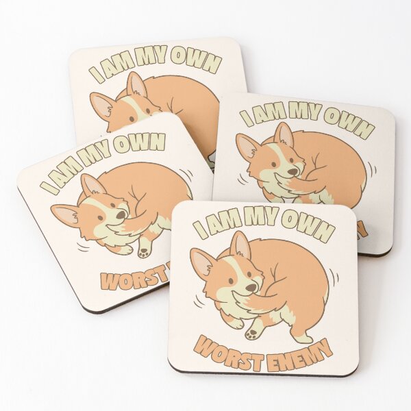 Item preview, Funny Dog Chasing Its Own Tail - I Am My Own Worst Enemy designed and sold by legendaryskins.