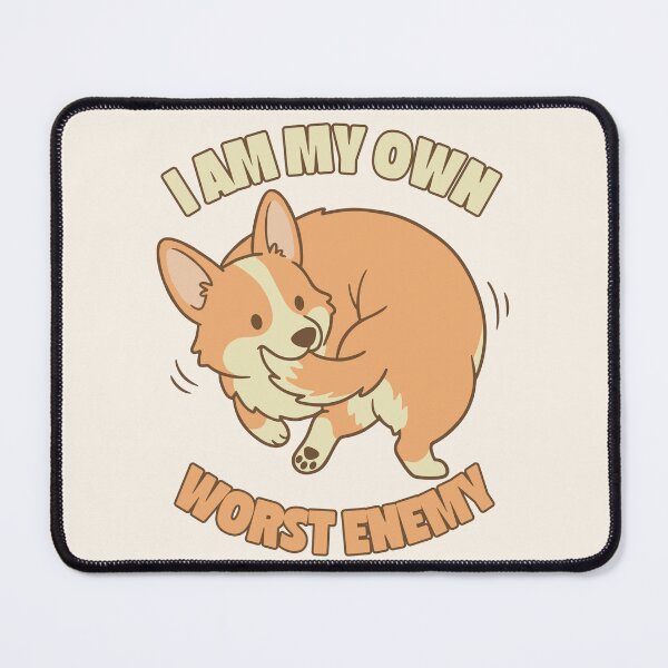 Item preview, Funny Dog Chasing Its Own Tail - I Am My Own Worst Enemy designed and sold by legendaryskins.