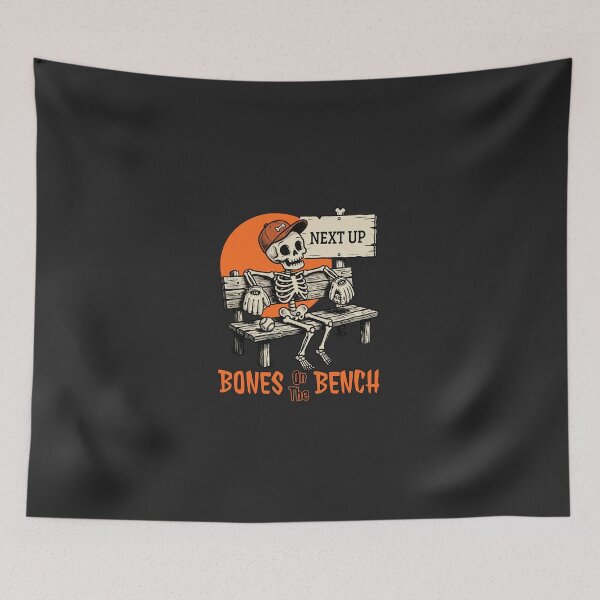 Item preview, Halloween Baseball Skeleton – Bones on the Bench designed and sold by MASMUS27.