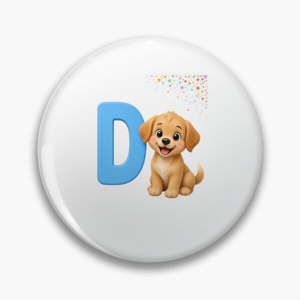 Item preview, Cute Cartoon Letter D, Dog – Kids Alphabet Design designed and sold by allgrabs.