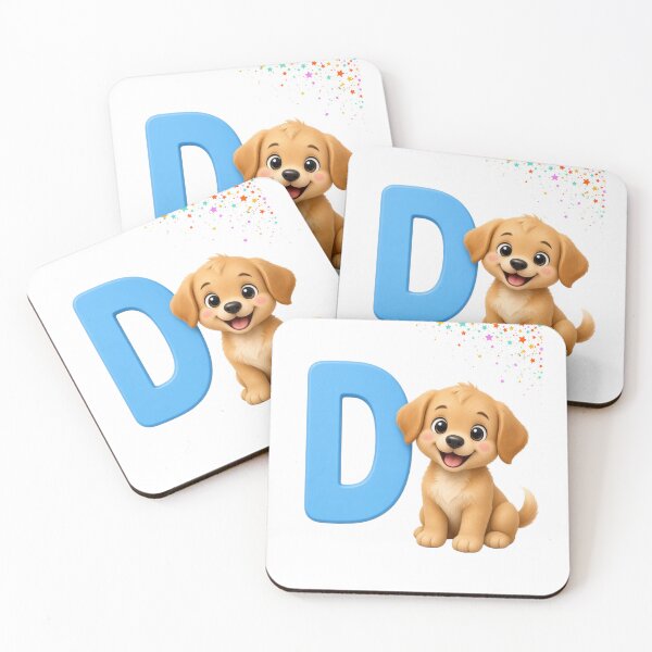 Item preview, Cute Cartoon Letter D, Dog – Kids Alphabet Design designed and sold by allgrabs.