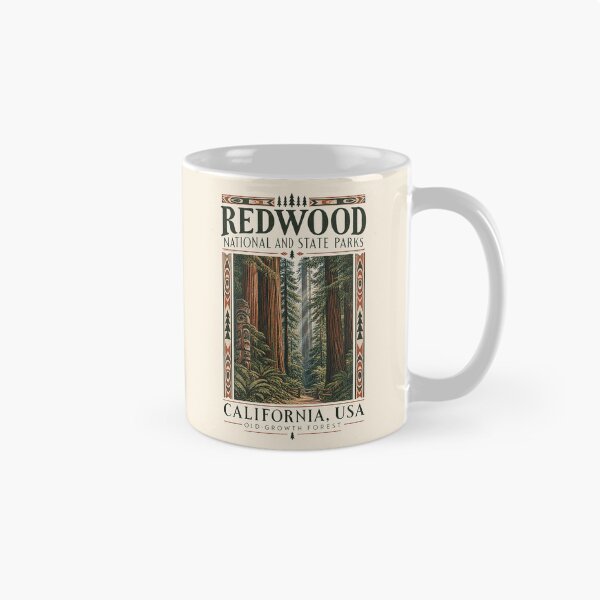 Item preview, Redwood National and State Parks, California, USA [Vintage Illustration] designed and sold by elektronen.