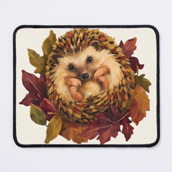 Item preview, Cute Baby Autumn Hedgehog Curled in Fall Leaves designed and sold by Little-Miracle.