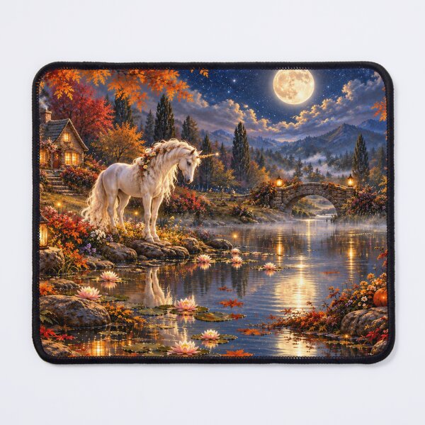 Item preview, Unicorn at the Moon Pond designed and sold by _ARLUNA_.