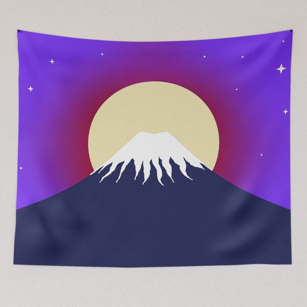 Item preview, Mount Fuji under Big Full Moon designed and sold by TheArtisticJump .