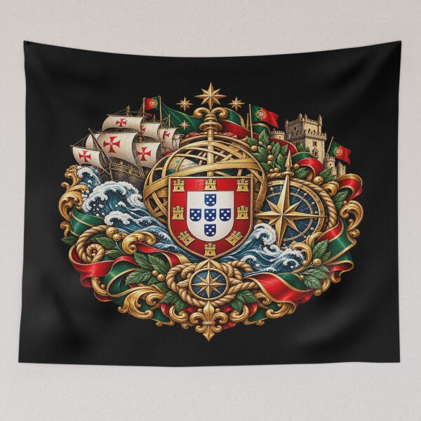Item preview, Portuguese Maritime Heritage Emblem – Explorer Crest designed and sold by TroviTutto.