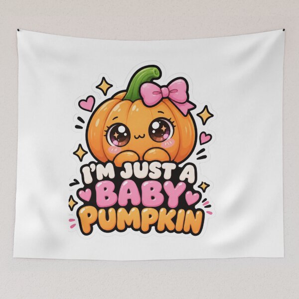 Item preview, Cute Baby Pumpkin Pink Bow Halloween designed and sold by Artistprinter.