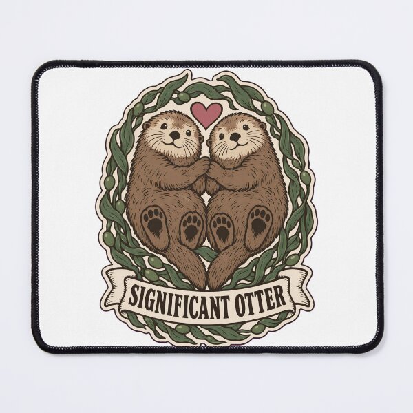 Item preview, Significant Otters Sea Otter Couple | Cute Otter Valentines Anniversary Gift designed and sold by StickyGuys.