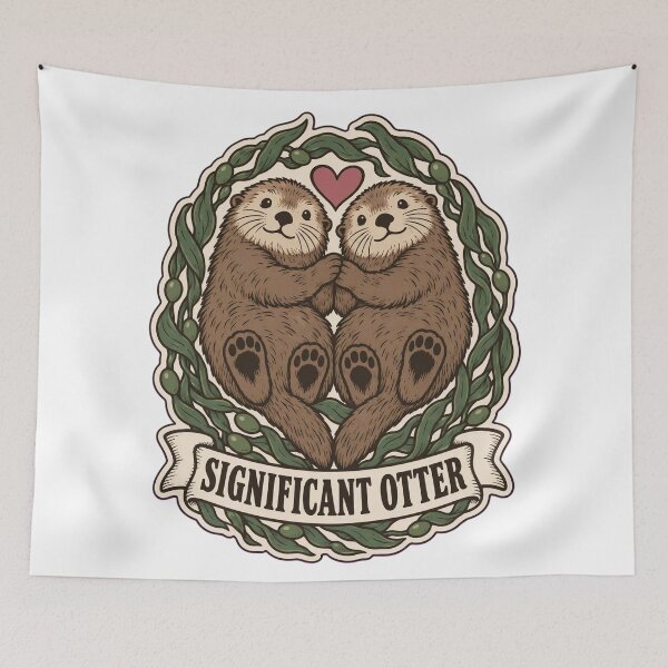 Item preview, Significant Otters Sea Otter Couple | Cute Otter Valentines Anniversary Gift designed and sold by StickyGuys.