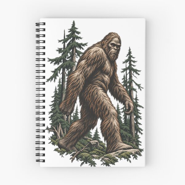 Item preview, Realistic Bigfoot in the Pine Forest designed and sold by SquatchPrintsCo.