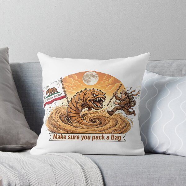 Item preview, California Sandworm Adventure Funny Travel Art designed and sold by CozyandBright91.
